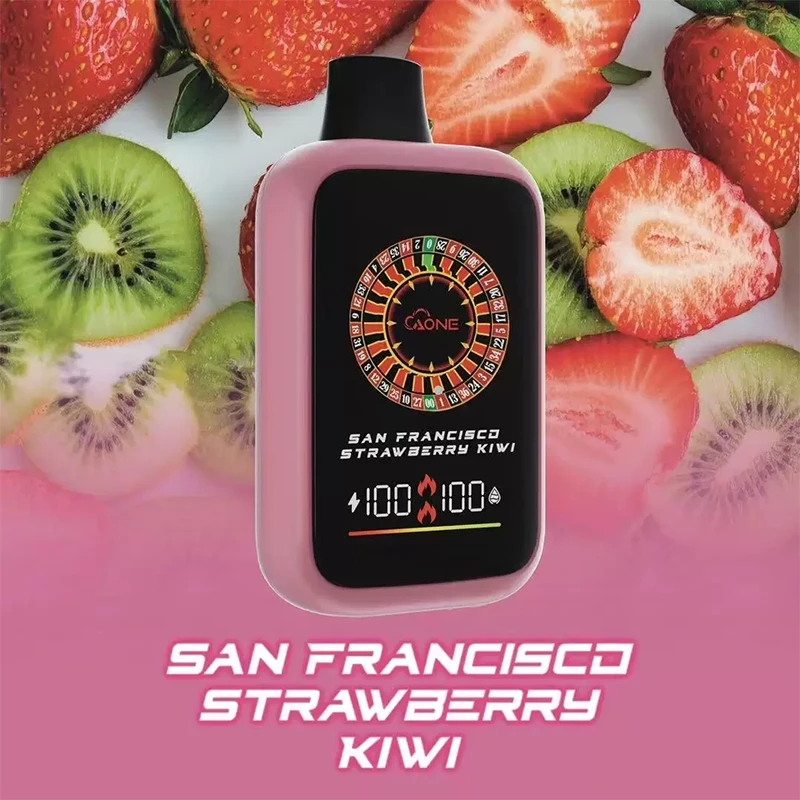 AONE VAPE CasinoX 16000口一次性電子煙 (San Francisco Strawberry Kiwi)草莓奇異果 口味
