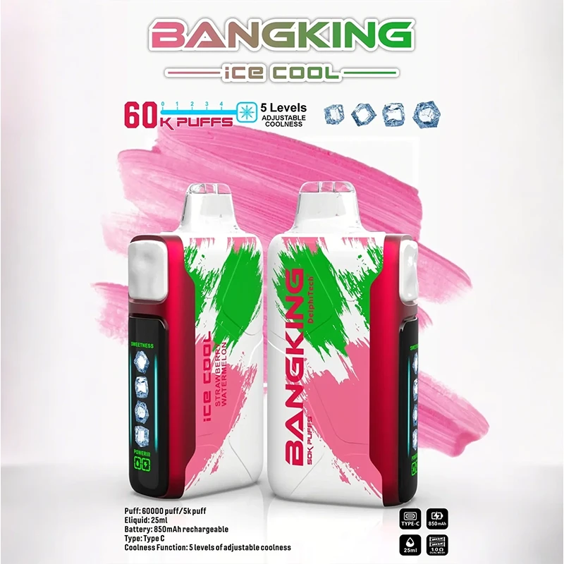 一次性電子煙 Bang King Ice Cool 60000口 草莓西瓜 口味