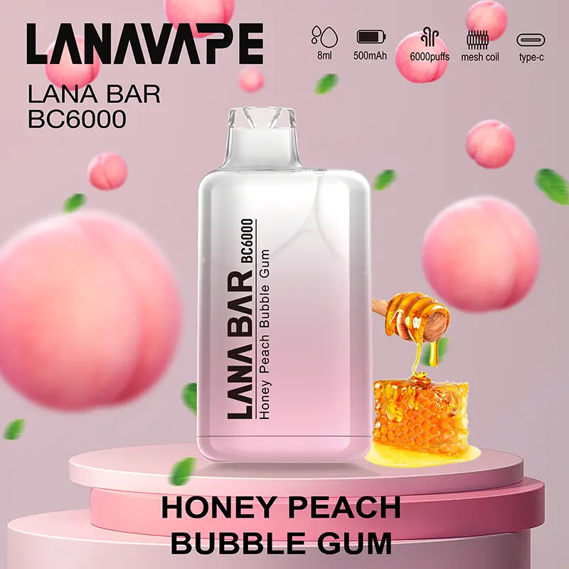 一次性電子煙 LANA Bar BC 6000口 - 水蜜桃口味
