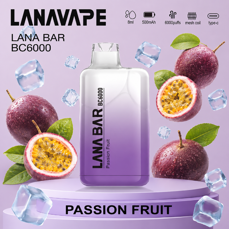 一次性電子煙 LANA Bar BC 6000口 - 百香果口味