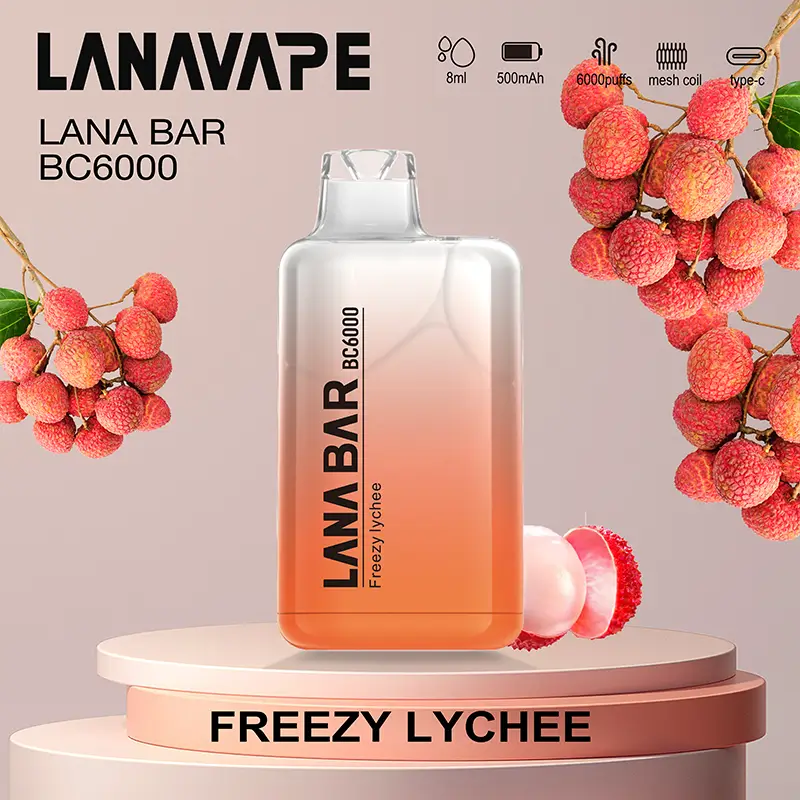 一次性電子煙 LANA Bar BC 6000口 - 荔枝口味