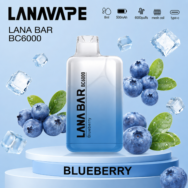 一次性電子煙 LANA Bar BC 6000口 - 藍莓口味