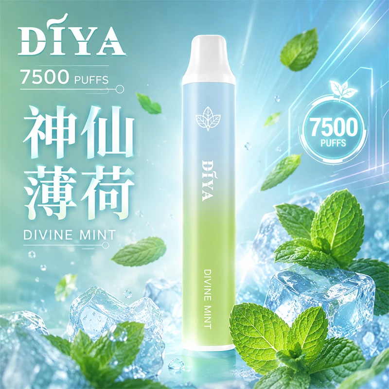 一次性電子煙 叮啞DIYA 7500口 神仙薄荷口味