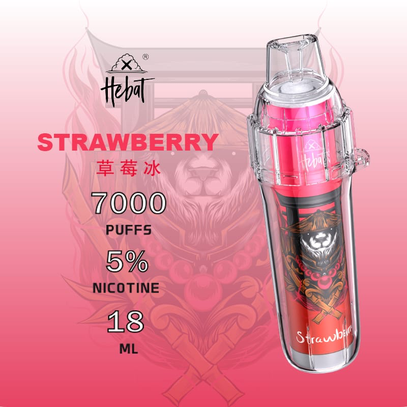 一次性電子煙 喜貝HEBAT BOOM 7000口 - 草莓冰口味